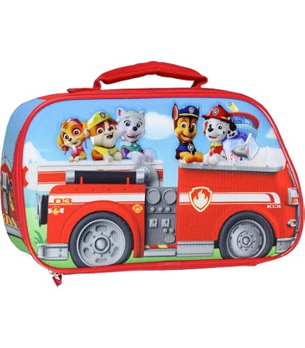 Sac à Lunch Paw Patrol 3 Pièces - Boîte Isolée, Bouteille Et Pot à Collation - Chase, Rubble, Marshall