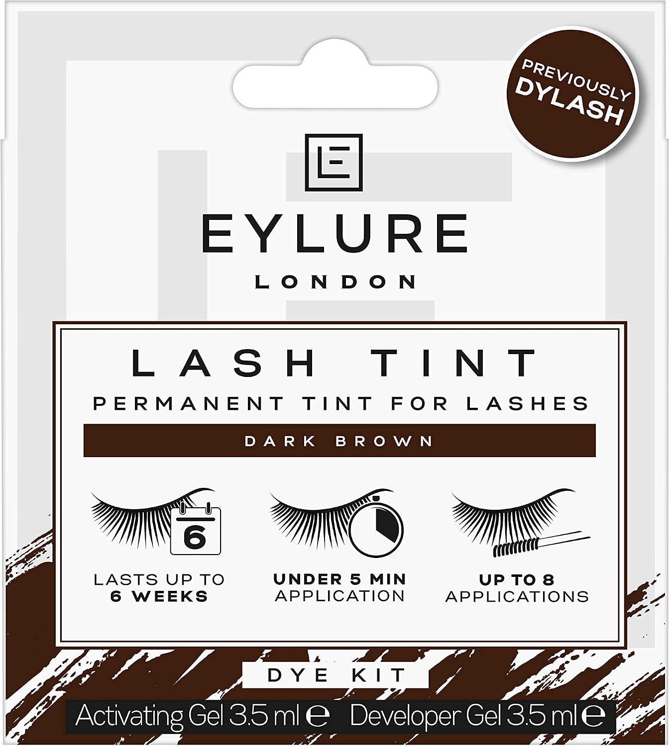 Eylure Pro Dylash Lash, Brown, Dark Brown, 1 pair (Pack of 1)