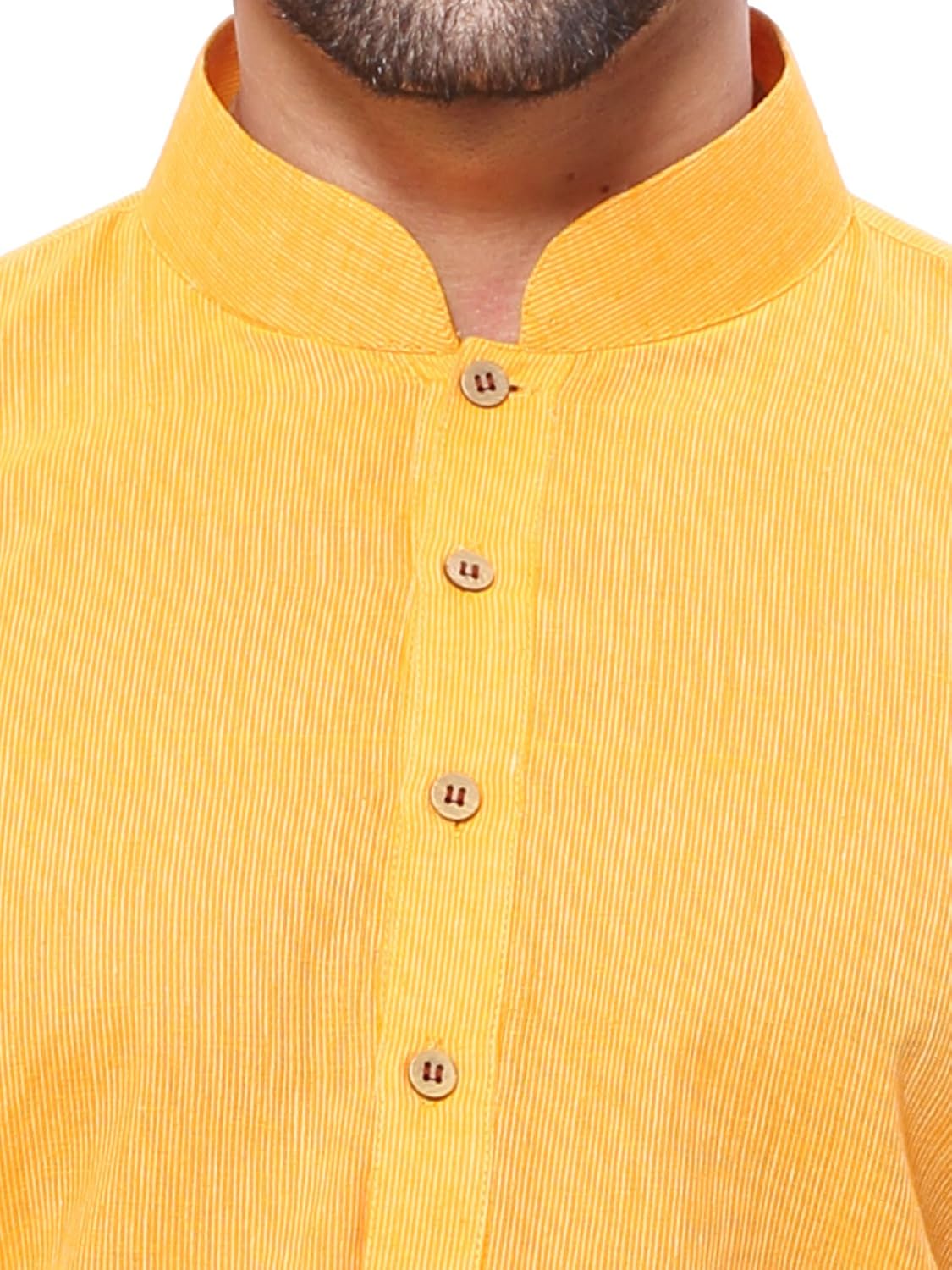 rg designers men's handloom yellow kurta pyjama