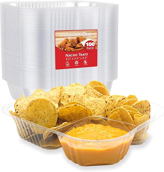 Large 6x8 Inch Portable Chip Holders for School Carnivals Disposable 2