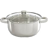 Ecolution Pure Intentions Dutch Oven 5 Quart - Vented Tempered Glass Lid - Stainless Steel