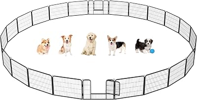 Yaheetech 24-Panel Heavy-Duty Dog Playpen 60cm High for Small Dogs