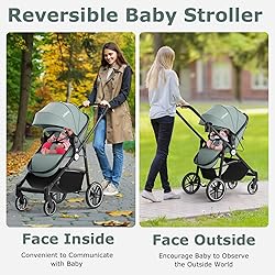INFANS 2 in 1 Baby Stroller, High Landscape Infant