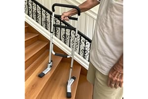 Retaoldth Stair Assist Cane, Stand Assist Aid for Elderly Adjustable Aluminum Assistive Device Portable Lift Stair Assist Mobility Aid for Seniors for Bed, Couch, Recliner Chair