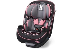 Disney Grow and Go Convertible Car Seat, Rear Facing 5-40 pounds, Forward Facing 30-65 pounds, Booster 40-100 lbs, Convert from Infant to Toddler, Minnie Charm