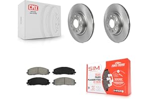 Transit Auto Front Disc Brake Rotors And Semi-Metallic Pads Kit Replacement For 2021-2022 2024 Jeep Wrangler Without Heavy Du