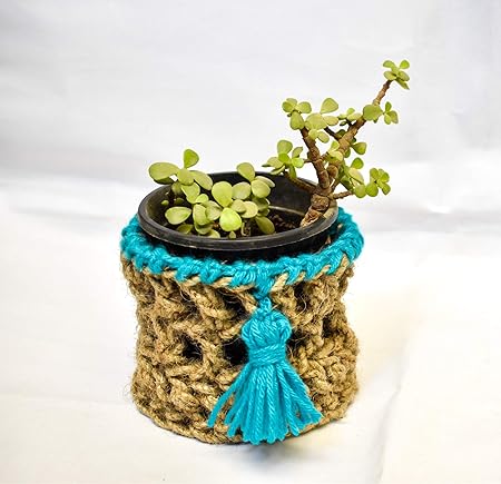 Neverwaste | Jute Basket | Planter Basket | Storage Basket | Home-Decor | Indoor Planter Basket | Handmade | Size: 3 (Diameter)*3 (Hight) Inches