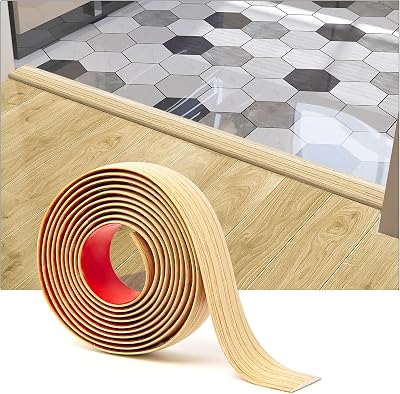 Art3d Self Adhesive Vinyl Floor Transition Strip 4 ft Aspen Yellow 1.57in