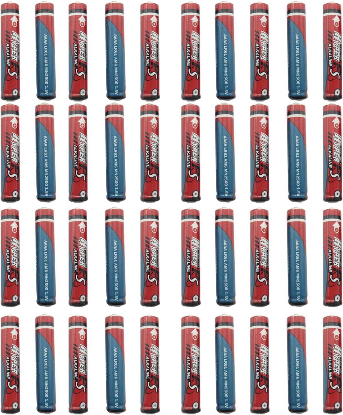 HyperPS - 40PCS - AAAA Alkaline Batteries MX2500, Mini, UM 6 (JIS), LR8D425, 25A for Streamlight Stylus Lights: Health & Personal Care
