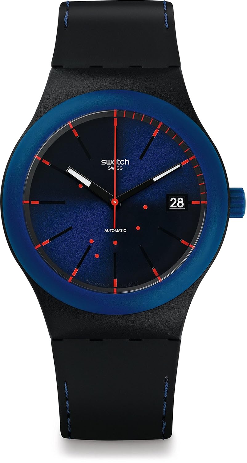 Swatch Men's Digital Automatic Watch with Silicone Strap SUTB403