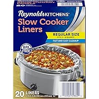 Reynolds Kitchens Slow Cooker Liners, Regular (Fits 3-8 Quarts), 20 Count