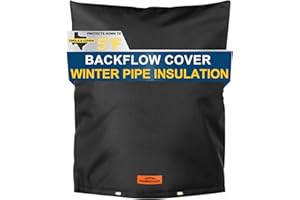 Cholila Cover Backflow Preventer Cover Insulated with Thicker 7 Layers Fabric, 16" W x 20" H Backflow Cover with Aluminum Foil Layer for Winter Pipe Freeze Protection, Backflow Insulation Cover