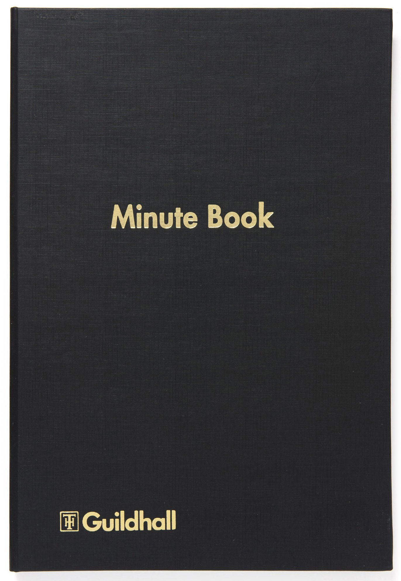 Exacompta - Ref 32/MZ - Guildhall - Meeting Minutes Book, 160 Pages 95gsm Paper, 298 x 203mm, Fully Bound in Black Vinyl, Feint Blue Rulings, Numbered Pages — image 1