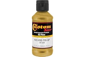 Custom Shop KSE755-QP 23K Gold - EZ Flow Pinstripe & Lettering Enamel Paint - 4 Ounce