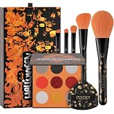 docolor 4-in-1 Halloween Gifts, Makeup Gift Set for Women, with Gift Box | with 5 PCS Goth Makeup Brushes, 9-Color Eyeshadow Palette, Makeup Sponge &amp; Scar Tattoos, Halloween Party Cosplay Makeup Kit
