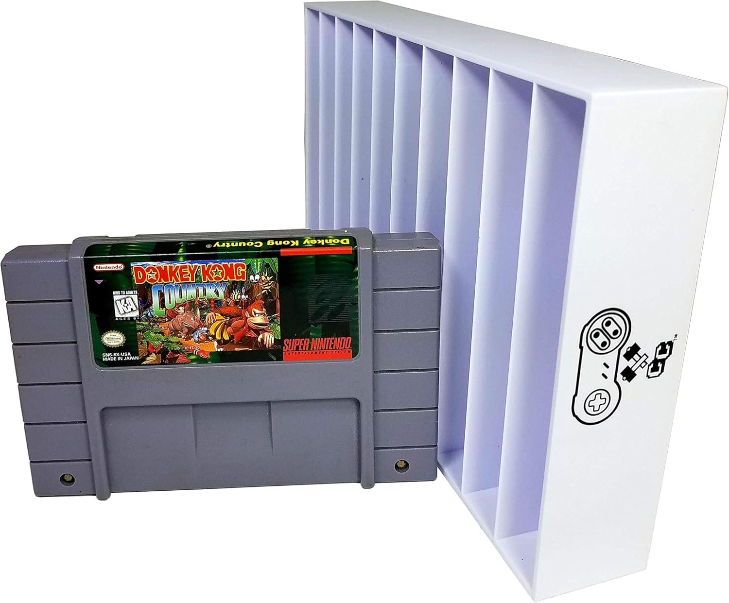 White SNES Game Tray, Dust Protector, Cartridge Sleeve, Super Nintendo: Electronics