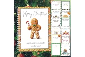 Semyifu Christmas Gift Card Book - Surprises on Every Page, DIY Spiral-Bound Merry Christmas College Survival Kit, Greeting Card Book for Students & Graduation Gifts (S10)