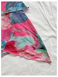 BEAUDRM Women's Floral Print Sleeveless Halter Deep