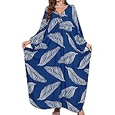 Yanziliu Women Kaftan Dresses Plus Size V-Neck Batwing Sleeves Beach Cover Up 2025 Summer Floral Print Caftan Dress