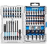 toolant Impact Driver Bit Set,52-Piece S2 Steel Screwdriver Bit Set,Hex,Torx,Phillips,Slotted,Square Bits and Nut Driver with Case