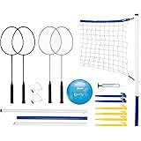 Franklin Sports Recreational Badminton and Volleyball Combo Set