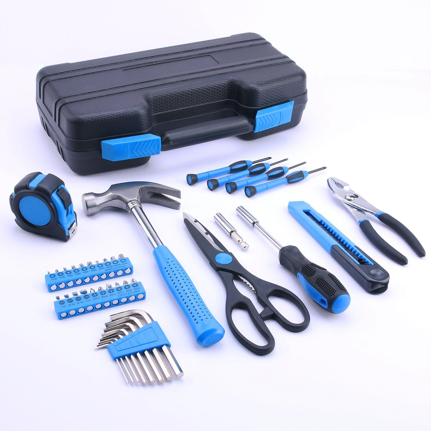 Best Choice 40-Piece All Purpose Household Tool Kit – Includes All Essential Tools for Home, Garage, Office and College Dormitory Use - - 