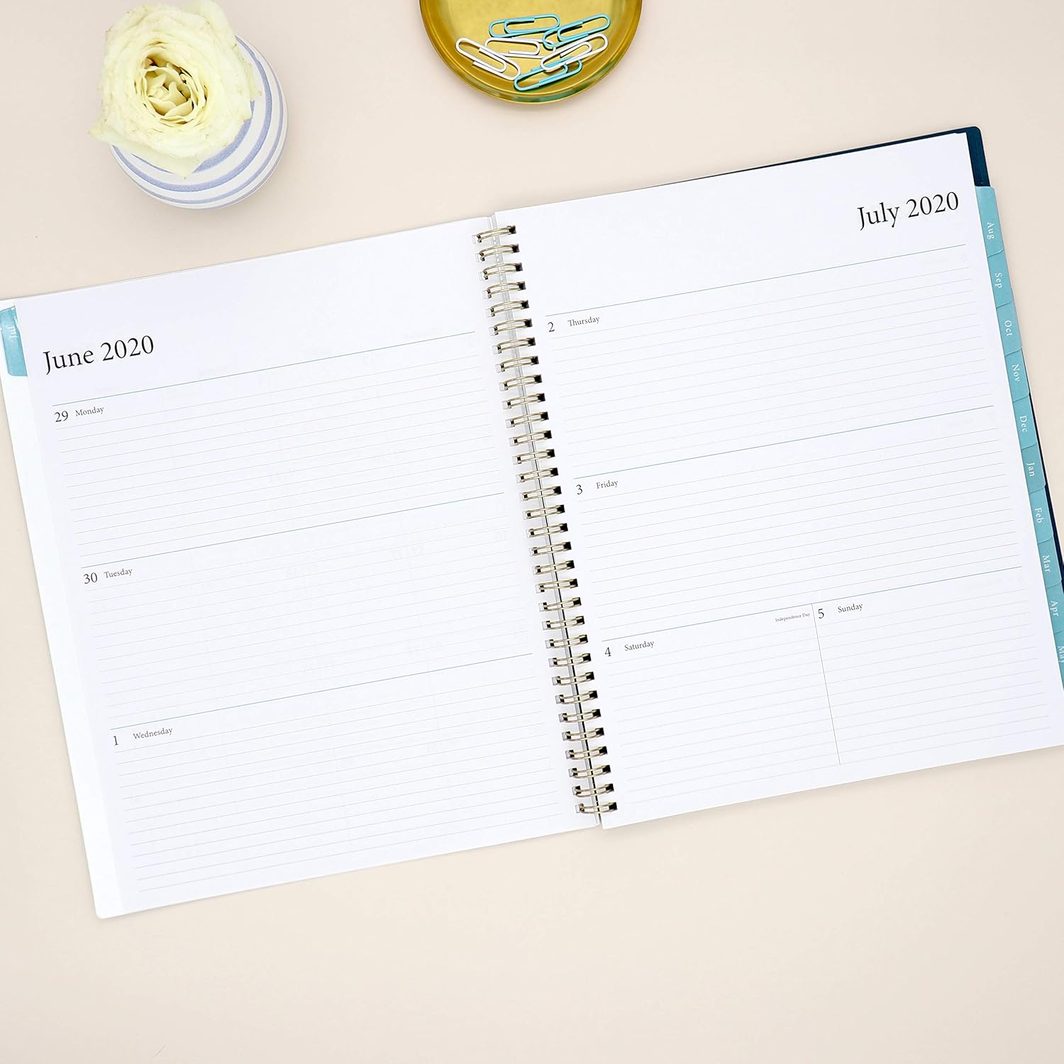Blue Sky 2020-2021 Academic Year Weekly & Monthly Planner, Flexible Cover, Twin-Wire Binding, 8.5" x 11", Ava: Office Products