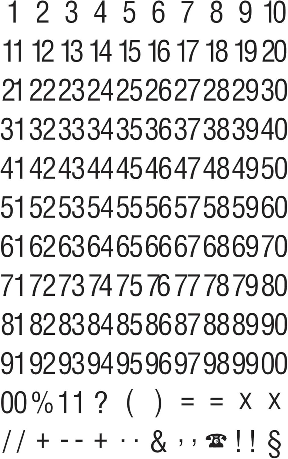 AVERY Zweckform 3721 Number Labels (0-9 6.5 mm, Foil, Strong Hold) 252 Stickers, Black | white foil, Klein