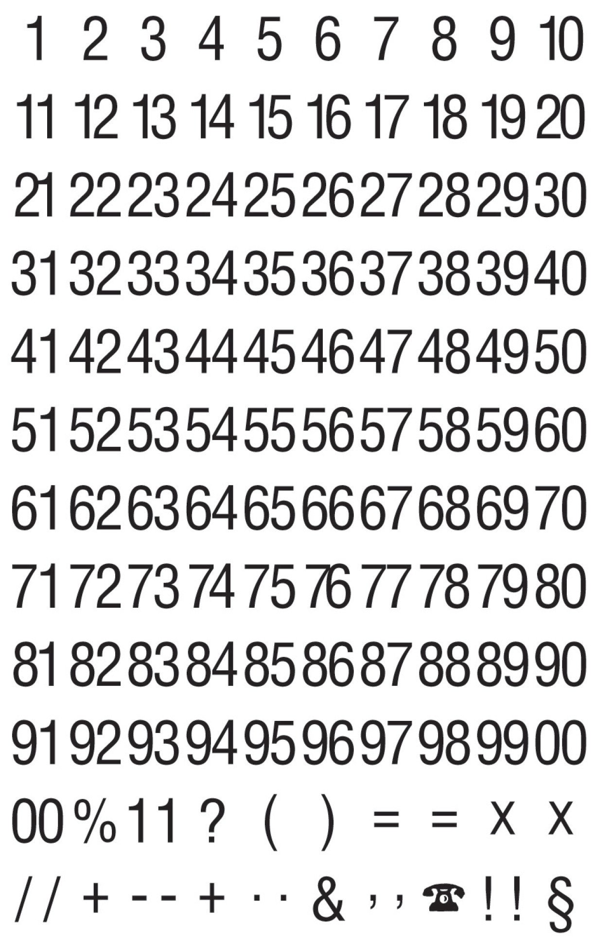 AVERY Zweckform 3721 Number Labels (0-9 6.5 mm, Foil, Strong Hold) 252 Stickers