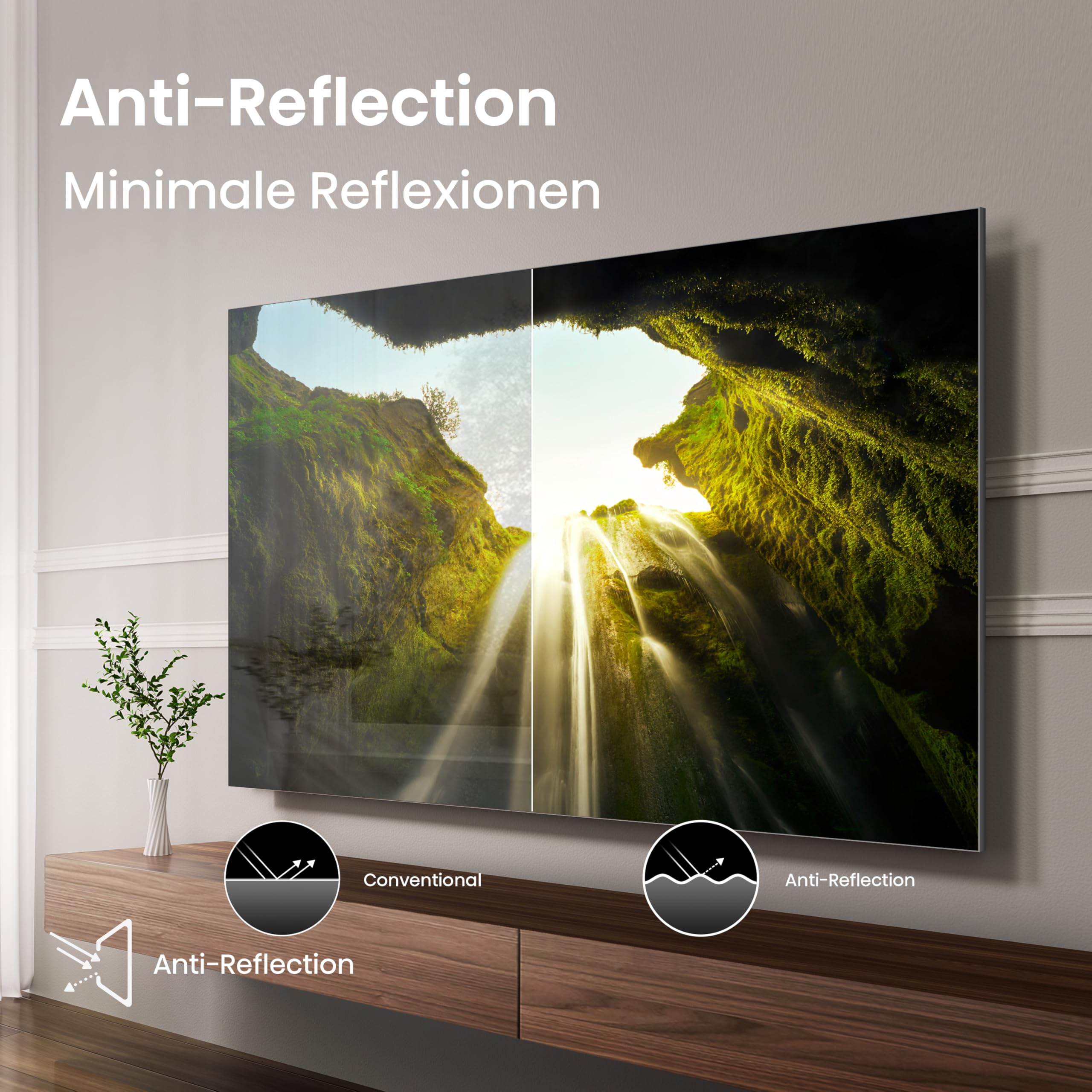 Hisense 65U7Q Pro Fernseher 65 Zoll, 4K Mini LED, Smart TV, Hi-View AI Engine Pro, 165Hz Game Mode Ultra, FreeSync Premium Pro, 2.1.2 ch. Surround Sound, Dolby Vision IQ Atmos, Sprachsteuerung [2025] 8