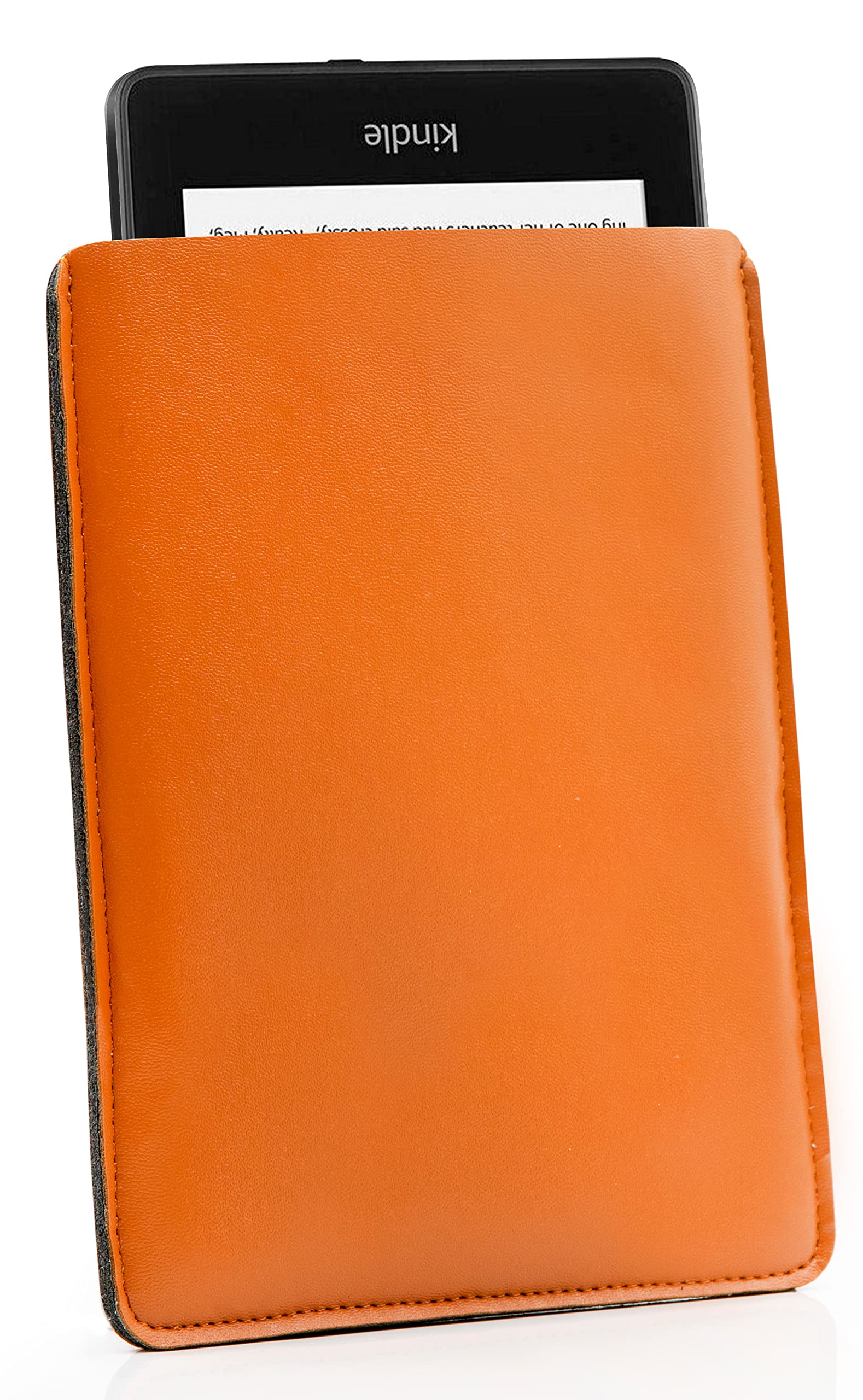 MyGadget 6 Inch Cover PU Leather - Sleeve Ultra Slim with Soft Felt Lining - Case Ideal for Kindle Paperwhite 7th to 10th Generation (up to 2019) - Brown