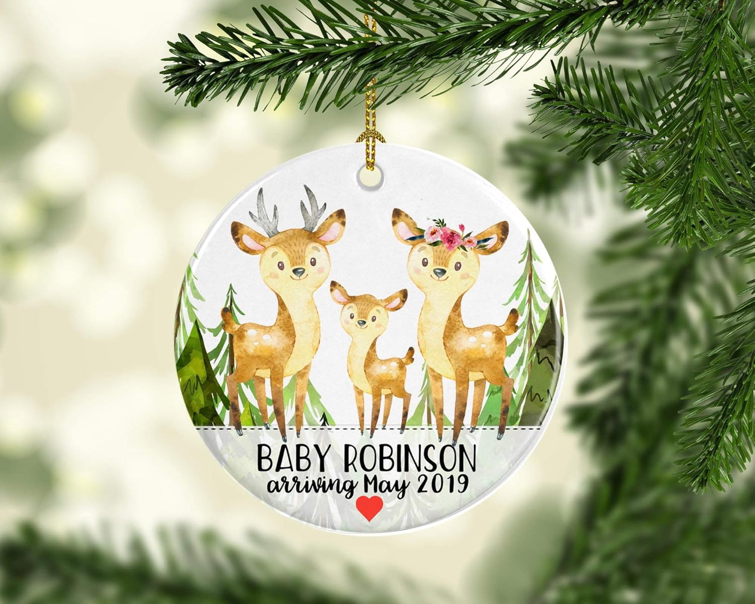 christmas pregnancy announcement ornament