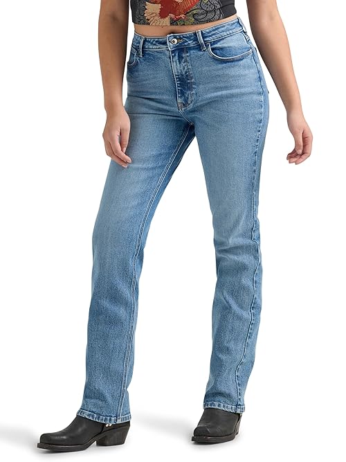 Wrangler Women's High Rise True Straight Fit Jean, Ivy, 6-30