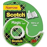 Scotch Magic Tape, 1 Roll, Numerous Applications, Invisible, Engineered for Repairing, 1/2 x 800 Inches, Dispensered (119)