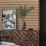 Trafagala Wood Slats Wallpaper 950cm x 53cm Oak Natural Brown Panelled view 5