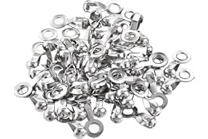 uxcell Ball Chain Connector, 3mm 3.2mm Pull Loop Crimp Link Stainless Steel Connection, Pack of 50