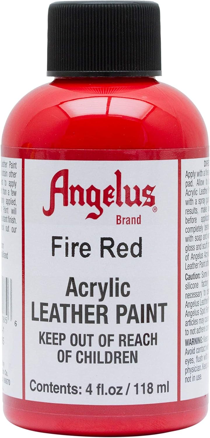 Angelus Leather Paint 4 Oz Fire Red, 118 ml (Pack of 1)
