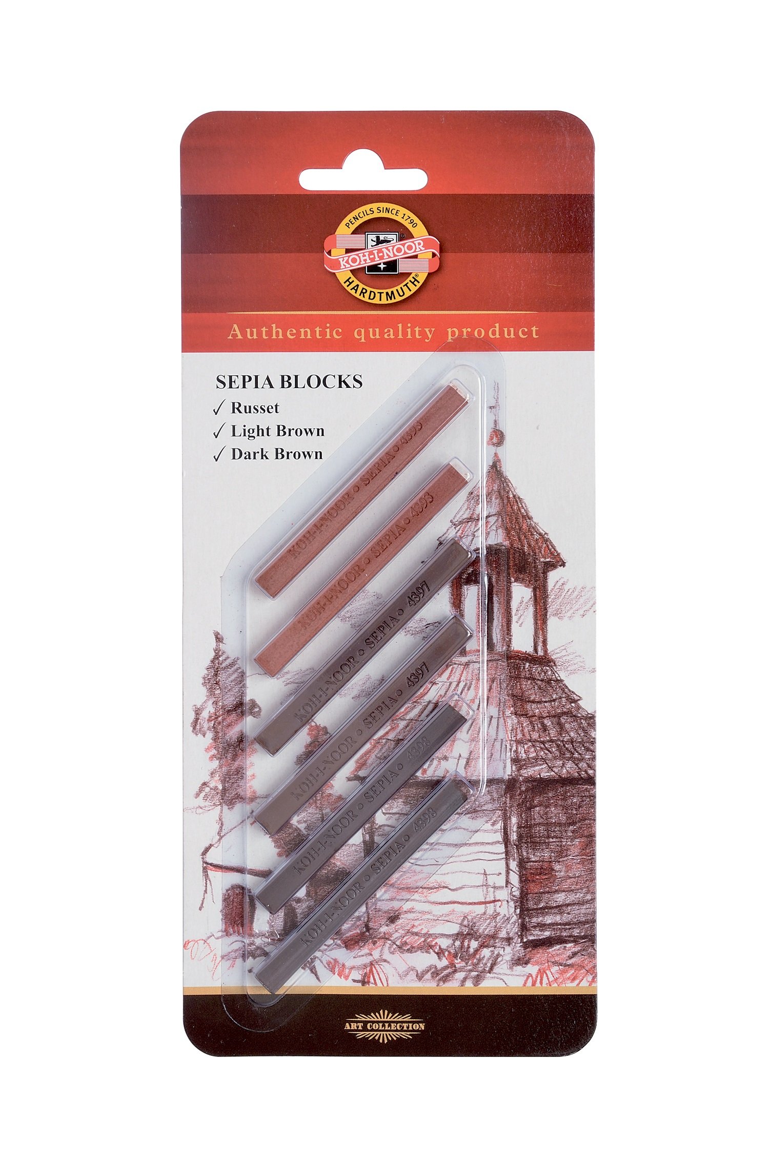 KOH-I-NOOR 4392 7 x 6 Set of Sepia Blocks