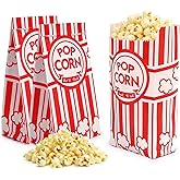 Homrelaxy 110 Pcs Paper Popcorn Bags for Party, 1 oz Individual Servings | Small Popcorn Bag Bulk, For Pop Corn Machine, Movi