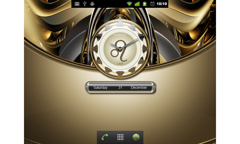Leo Beautiful Clock Widget Zodiac Theme for Android