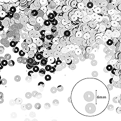 Mandala Crafts 20000 Silver Sequins for Crafts DIY
