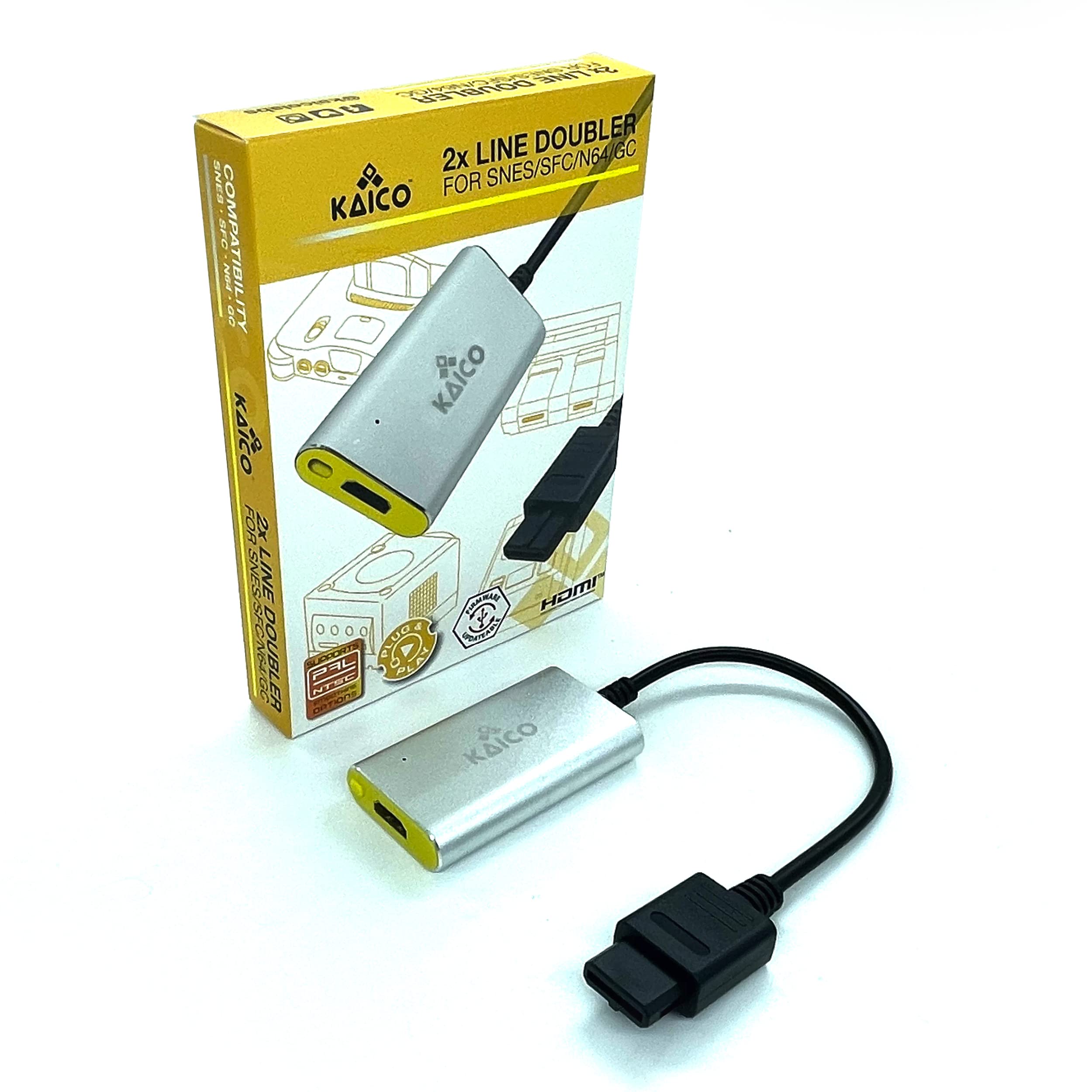 Kaico Analogue x2 N64 HDMI Adapter for Nintendo 64 / SNES/Super Famicom/GameCube – Nintendo HDMI Converter with Line Doubler, Smoothing Filter, Plug & Play (No External Power)