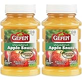 Gefen Unsweetened Apple Sauce, 23oz (2 Pack) No Sugar Added | Kosher for Passover