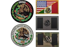 KANGDAWEI Mexican Flag Patch, 5PCS Mexico Eagle Patches for Vest, Molle Military Patches for Army Tactical Backpack & Jackets with Loops and Hook (5PCS)