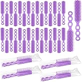 Lauwell 36 Pcs Hair Brushes in Bulk for Homeless, Nylon Bristles Vent Brush for Curly Wavy Hair Blow Drying Styling Detangling Suitable for Shelter, Hotel