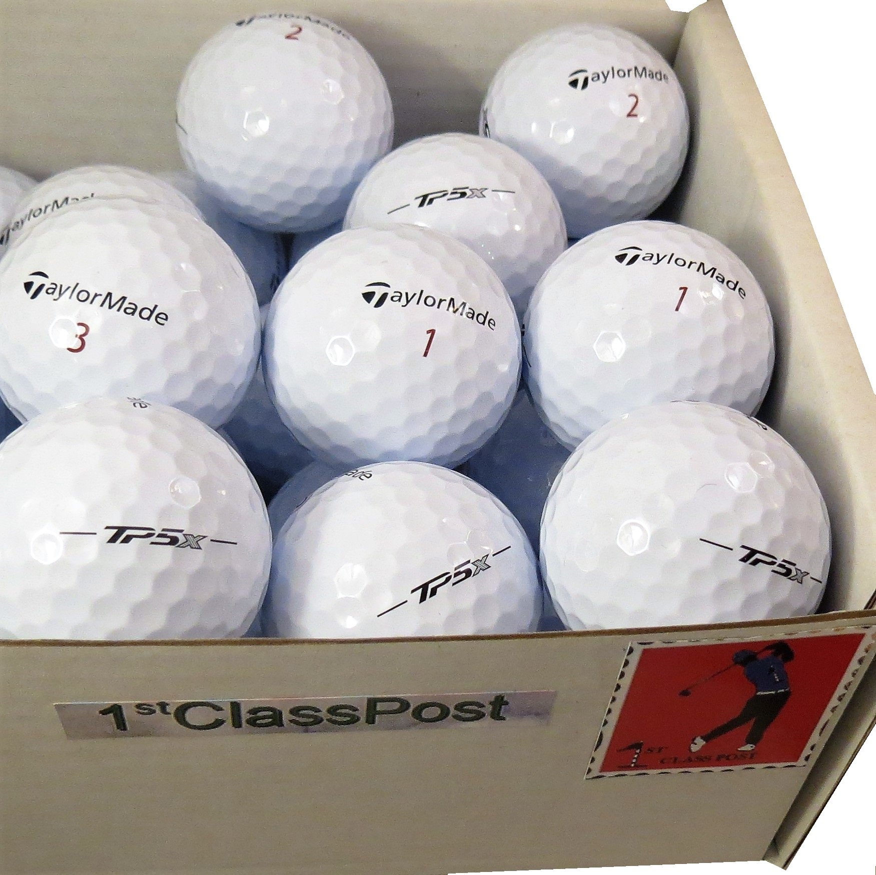 1stClassPost Nearly New TaylorMade TP5X Pearl/Grade A Golf Lake Balls (24)