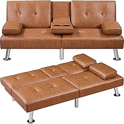 Yaheetech Convertible Sofa Bed Adjustable Couch