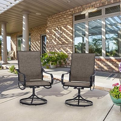 Buy Sophia William Patio Chairs Outdoor Swivel Dining Chairs Textilene Outdoor Furniture Chairs Set Of 2 For Lawn Garden Backyard Weather Resistant Black Frame Online In Turkey B08qv7pqzr