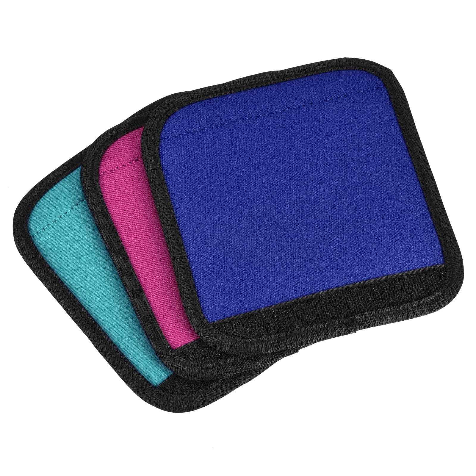PATIKIL Luggage Handle Grips, 3 Pack Identifier Suitcase Wrap Accessories for Travel Bag Baggage, Blue Light Blue Pink