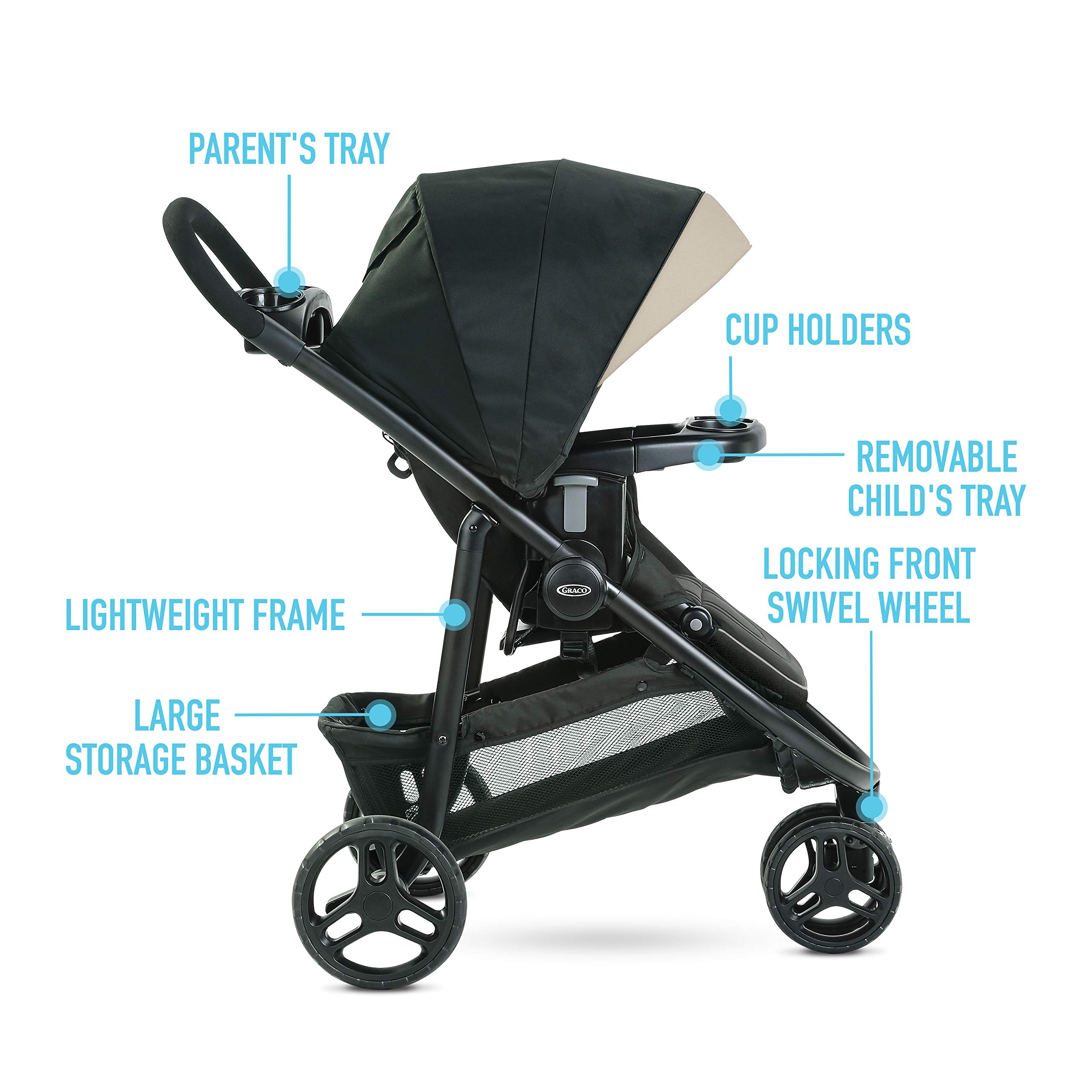 graco stroller reversible seat